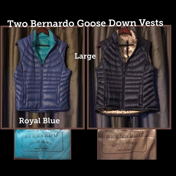 Bernardo Jackets & Blazers - Two large goose bernardo vests